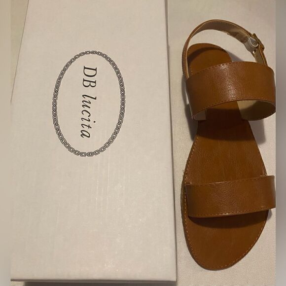 💥DB Lucita adjustable Buckle closure Open Toe Ankle Strap sandals size :8.5 - Picture 6 of 8